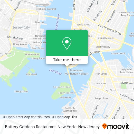 Battery Gardens Restaurant map