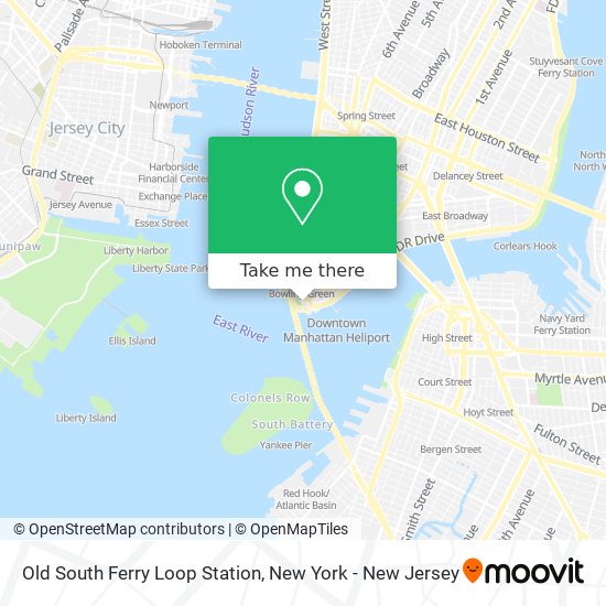 Old South Ferry Loop Station map