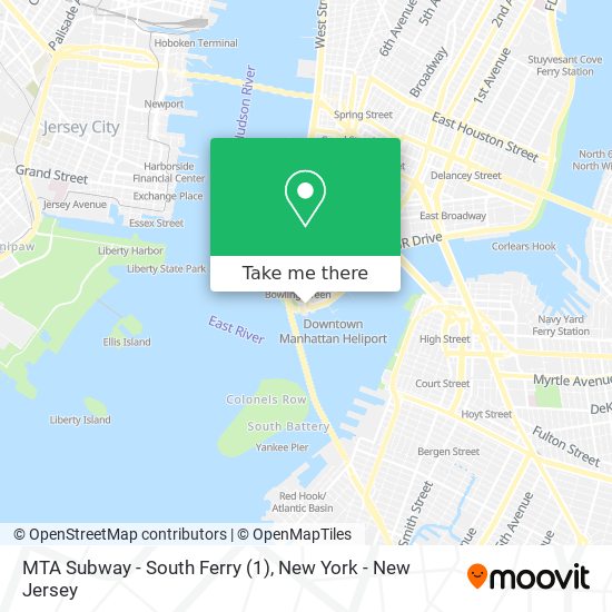 MTA Subway - South Ferry (1) map