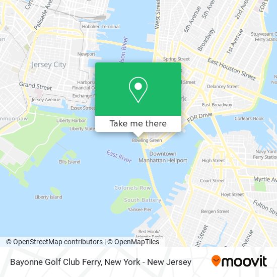 Bayonne Golf Club Ferry map