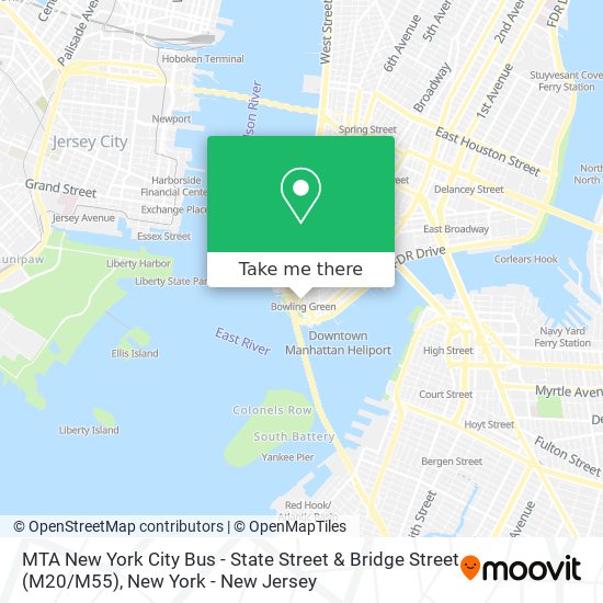 Mapa de MTA New York City Bus - State Street & Bridge Street (M20 / M55)