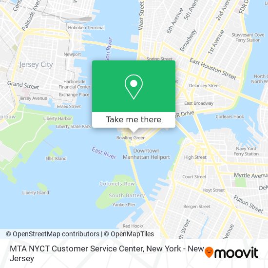 MTA NYCT Customer Service Center map