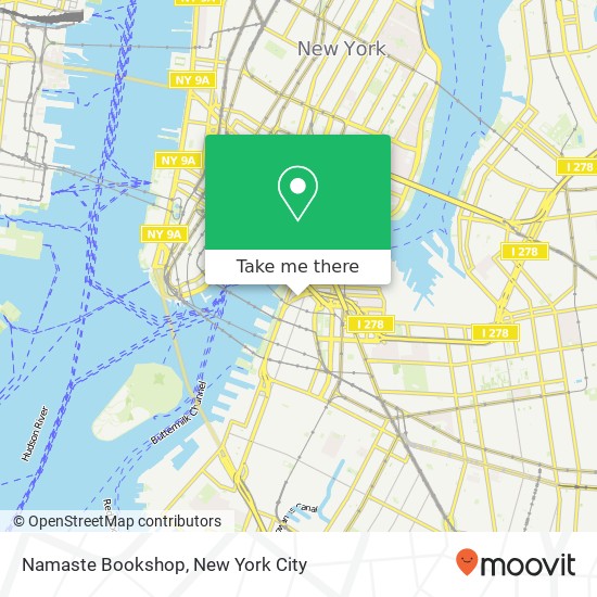 Mapa de Namaste Bookshop