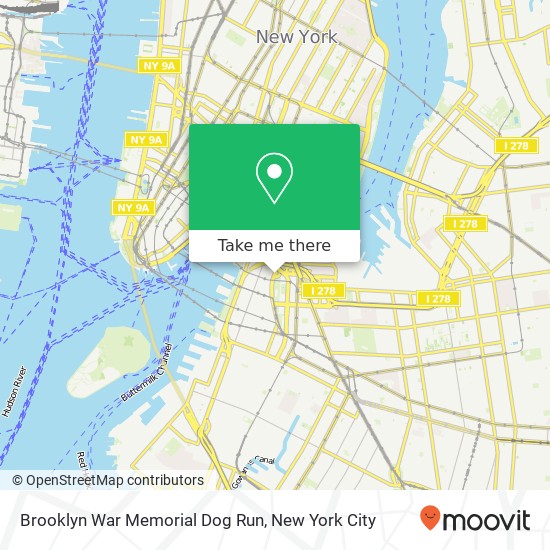 Brooklyn War Memorial Dog Run map