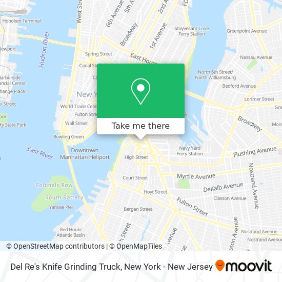 Del Re's Knife Grinding Truck map