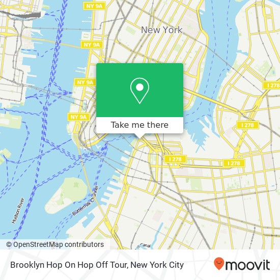 Brooklyn Hop On Hop Off Tour map