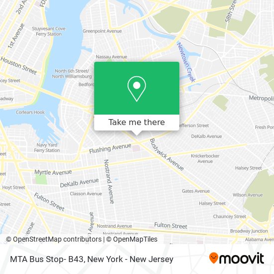 MTA Bus Stop- B43 map