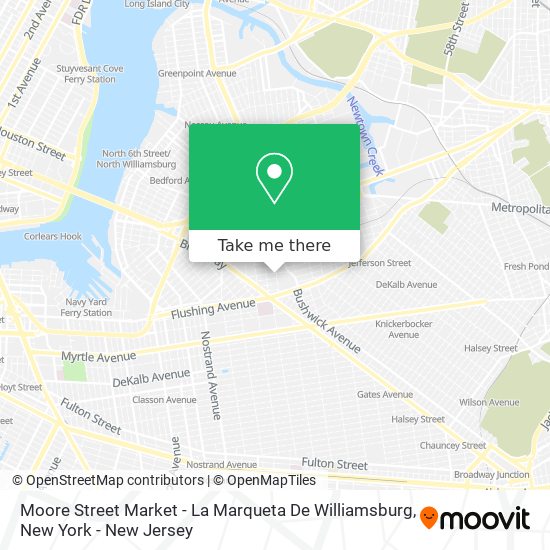 Moore Street Market - La Marqueta De Williamsburg map