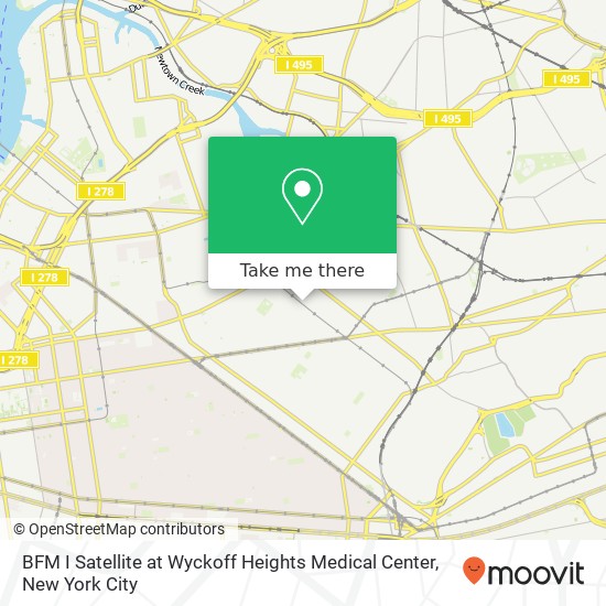 BFM I Satellite at Wyckoff Heights Medical Center map