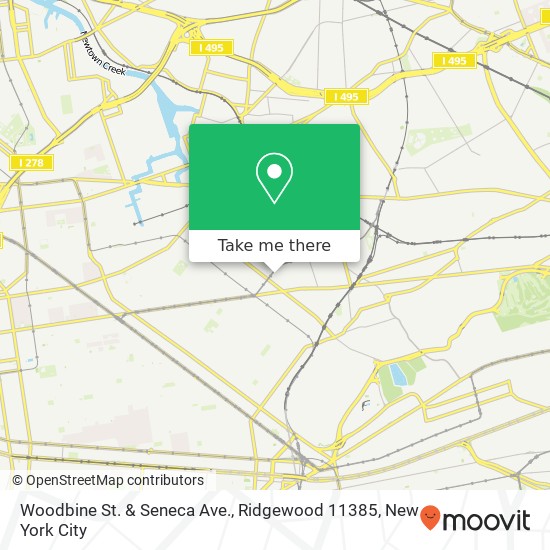Mapa de Woodbine St. & Seneca Ave., Ridgewood 11385