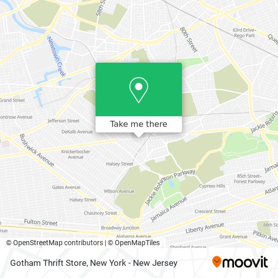 Gotham Thrift Store map