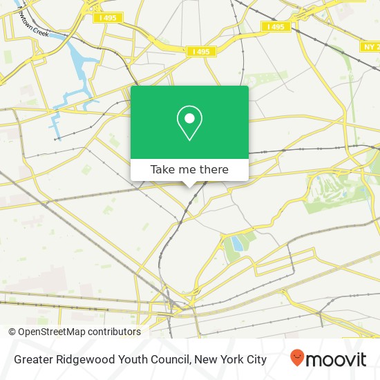 Greater Ridgewood Youth Council map