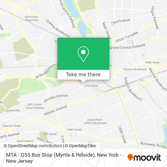 MTA - Q55 Bus Stop (Myrtle & Hillside) map