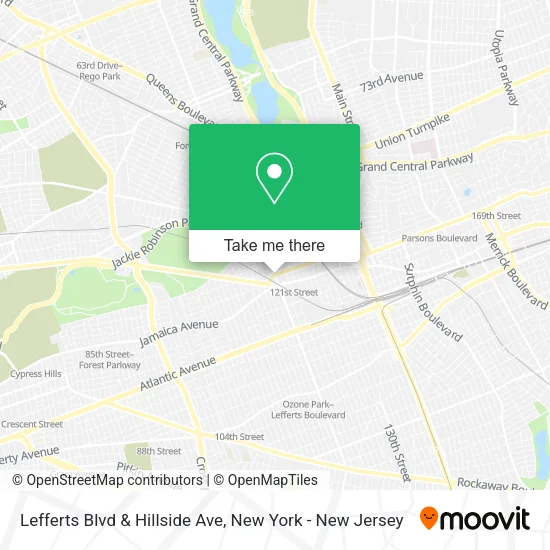 Lefferts Blvd & Hillside Ave map