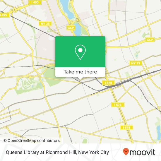 Queens Library at Richmond Hill map