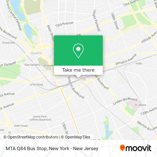 MTA Q84 Bus Stop map