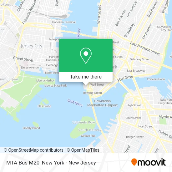 MTA Bus M20 map