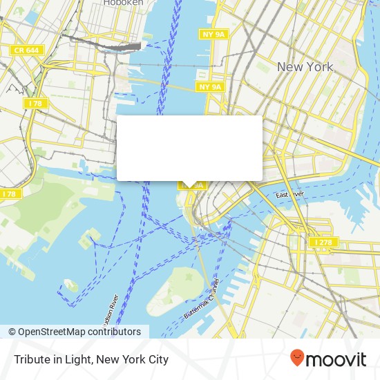 Mapa de Tribute in Light