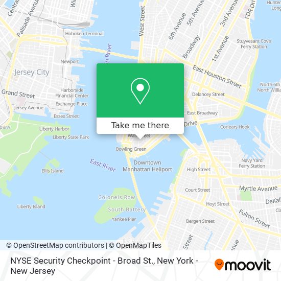 Mapa de NYSE Security Checkpoint - Broad St.
