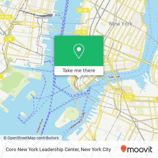 Coro New York Leadership Center map