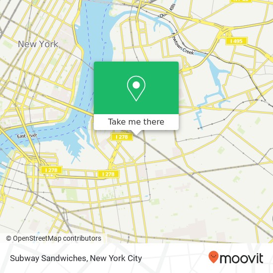 Mapa de Subway Sandwiches