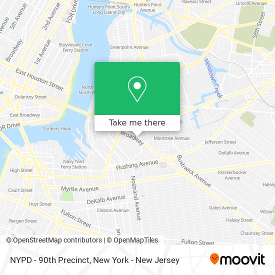 Mapa de NYPD - 90th Precinct