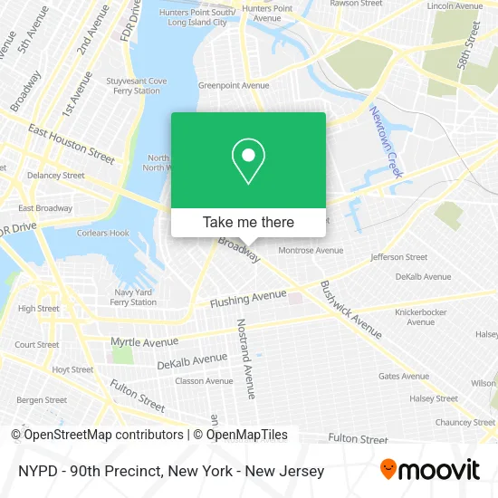 NYPD - 90th Precinct map