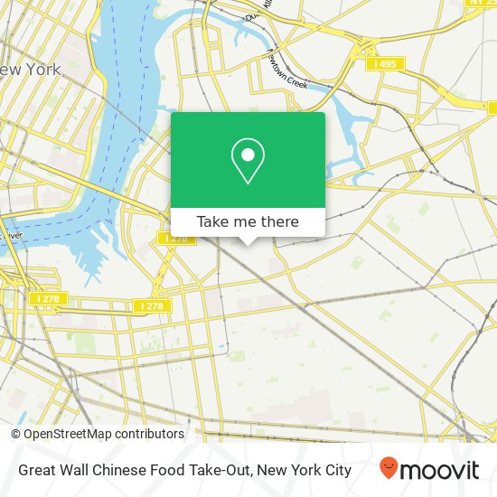 Great Wall Chinese Food Take-Out map