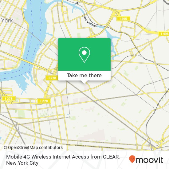 Mobile 4G Wireless Internet Access from CLEAR map