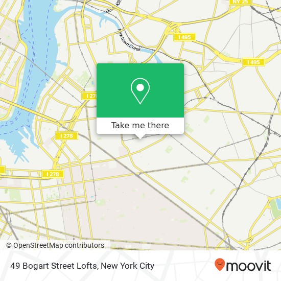 Mapa de 49 Bogart Street Lofts