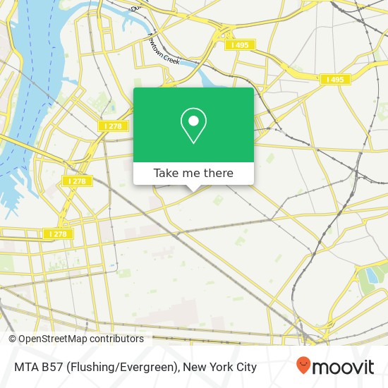 Mapa de MTA B57 (Flushing/Evergreen)