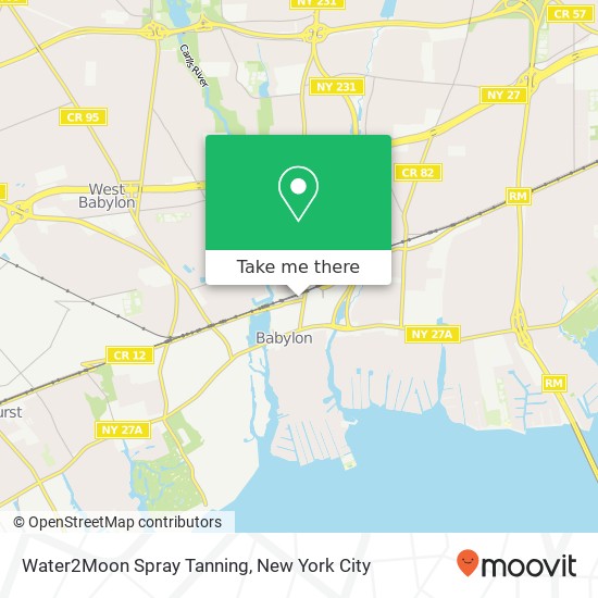 Water2Moon Spray Tanning map