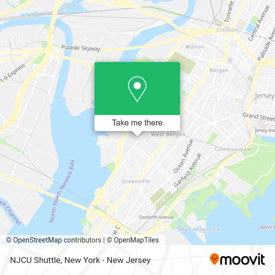 NJCU Shuttle map