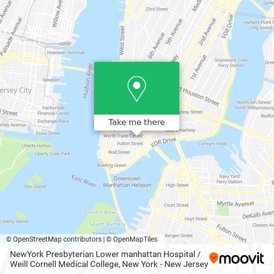 NewYork Presbyterian Lower manhattan Hospital / Weill Cornell Medical College map