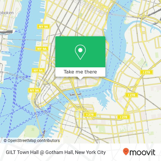 GILT Town Hall @ Gotham Hall map