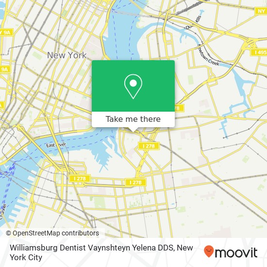 Mapa de Williamsburg Dentist Vaynshteyn Yelena DDS