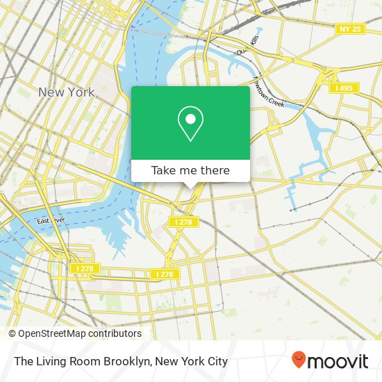 The Living Room Brooklyn map