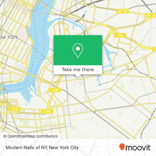 Modern Nails of NY map