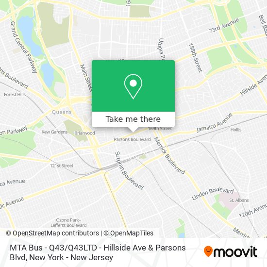 MTA Bus - Q43 / Q43LTD - Hillside Ave & Parsons Blvd map