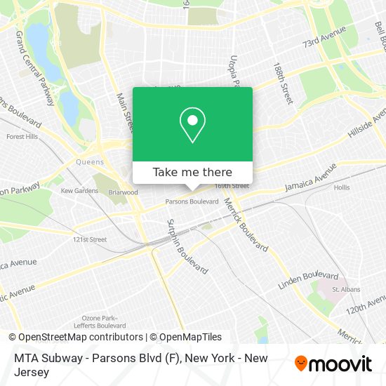 Mapa de MTA Subway - Parsons Blvd (F)