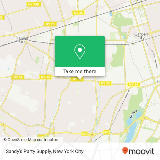 Sandy's Party Supply map