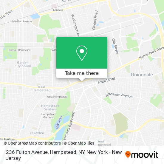 Mapa de 236 Fulton Avenue, Hempstead, NY
