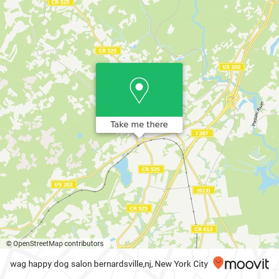 Mapa de wag happy dog salon bernardsville,nj