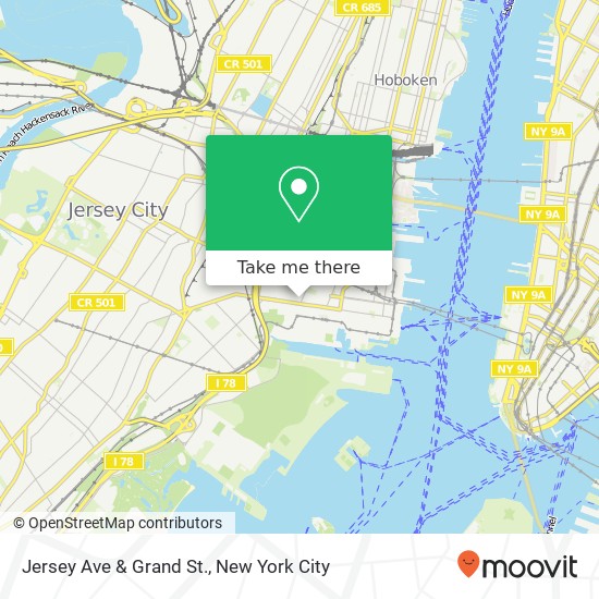 Jersey Ave & Grand St. map