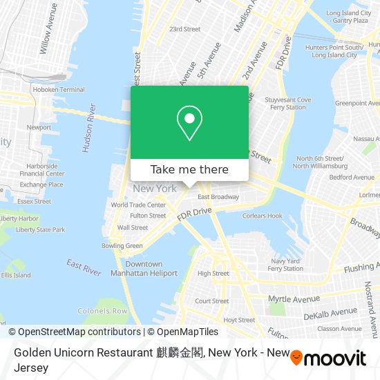 Mapa de Golden Unicorn Restaurant 麒麟金閣