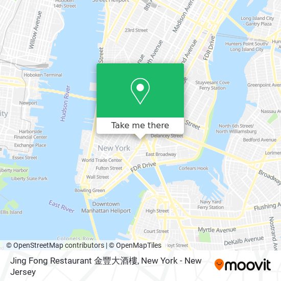 Mapa de Jing Fong Restaurant 金豐大酒樓
