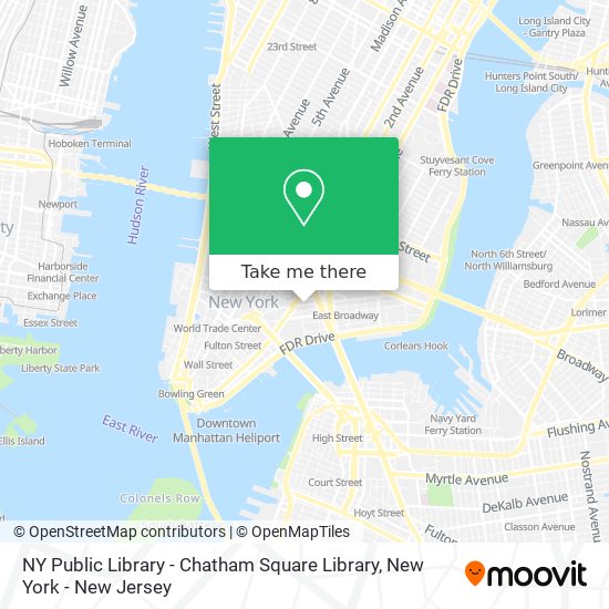 NY Public Library - Chatham Square Library map