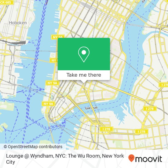 Lounge @ Wyndham, NYC: The Wu Room map