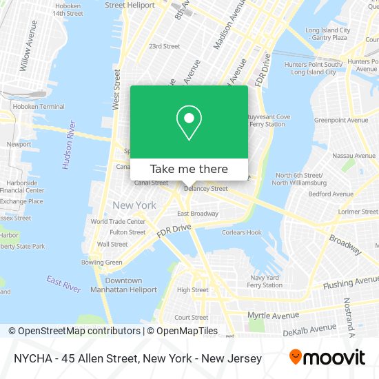 Mapa de NYCHA - 45 Allen Street