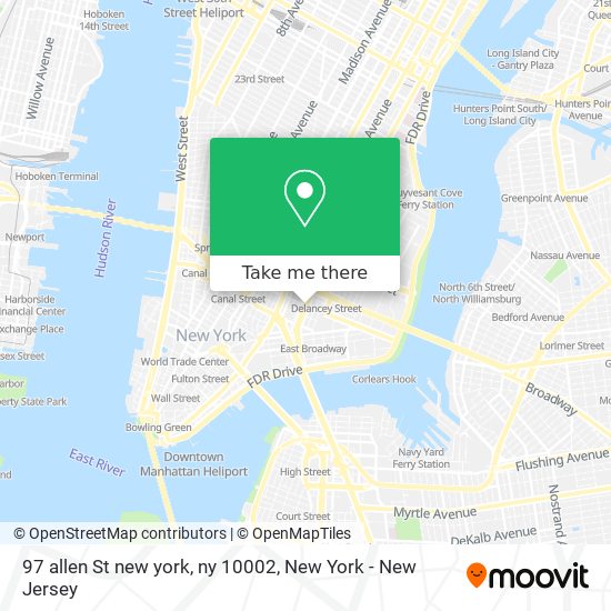 Mapa de 97 allen St new york, ny 10002